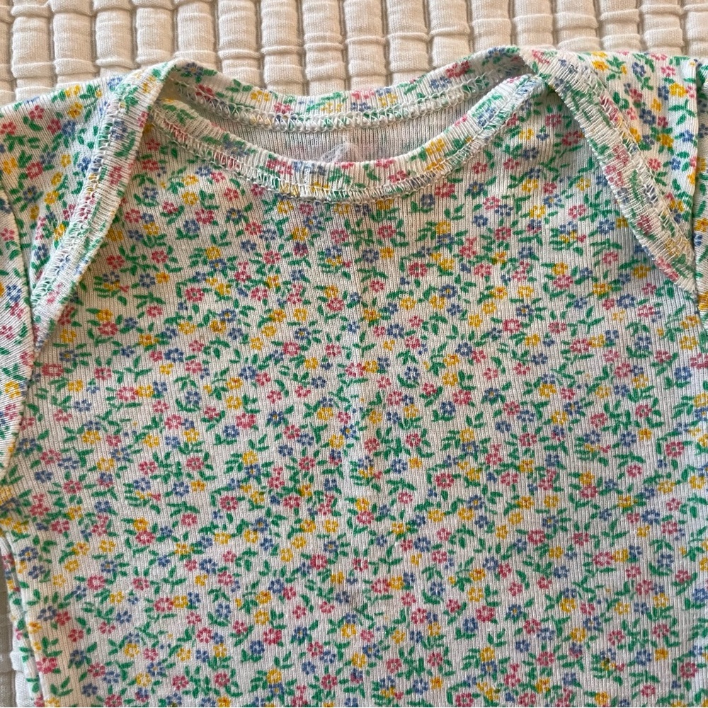 Petit Bateau Floral Long Sleeve Baby Shirt Top 3 months